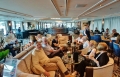 The lounge bar on the boat
